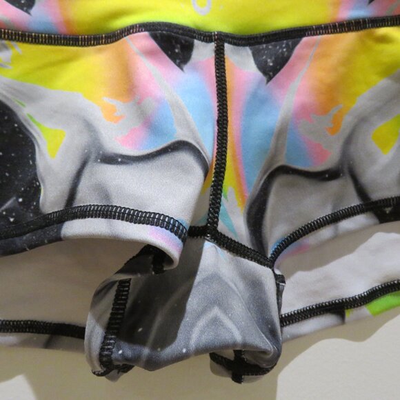 ELECTRO THREADS Space Abstract Boho Rave Hippie Festival Hot Pants Punk Goth - Picture 8 of 14